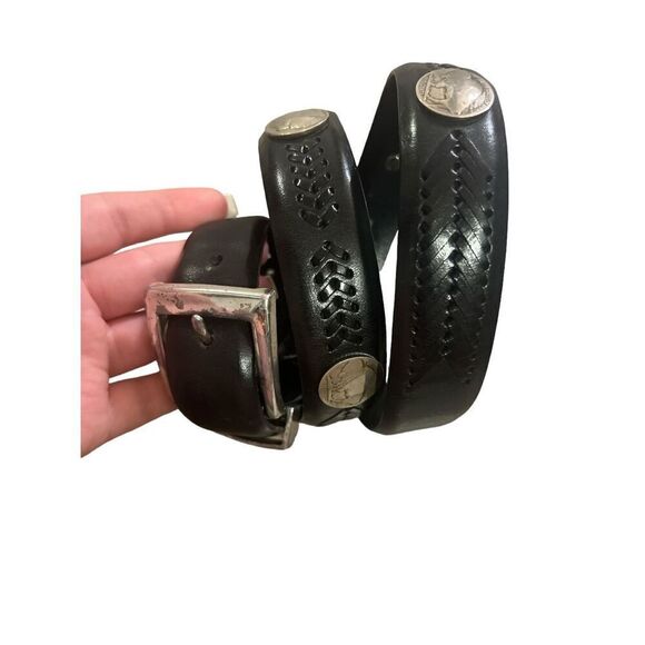 ✨Brighton Onyx Black Leather Conch Golf Belt✨ main image 4